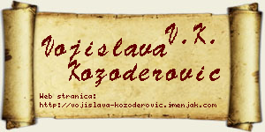 Vojislava Kozoderović vizit kartica
